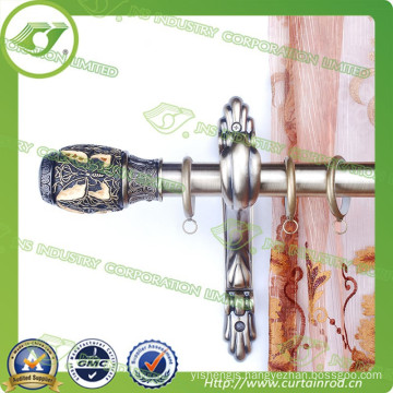 Z-052 deco resin window curtain rod metal curtain rod spring loaded curtain rods